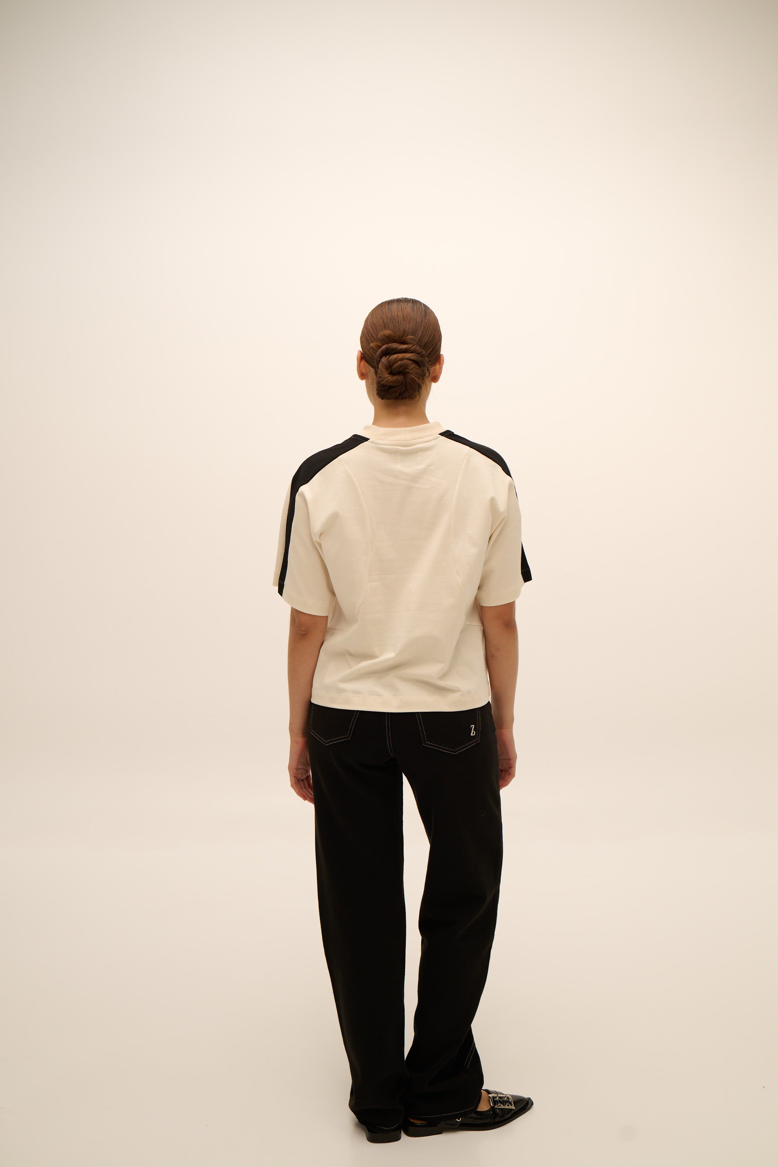 My Boyfriend's Tee in Bone & Black