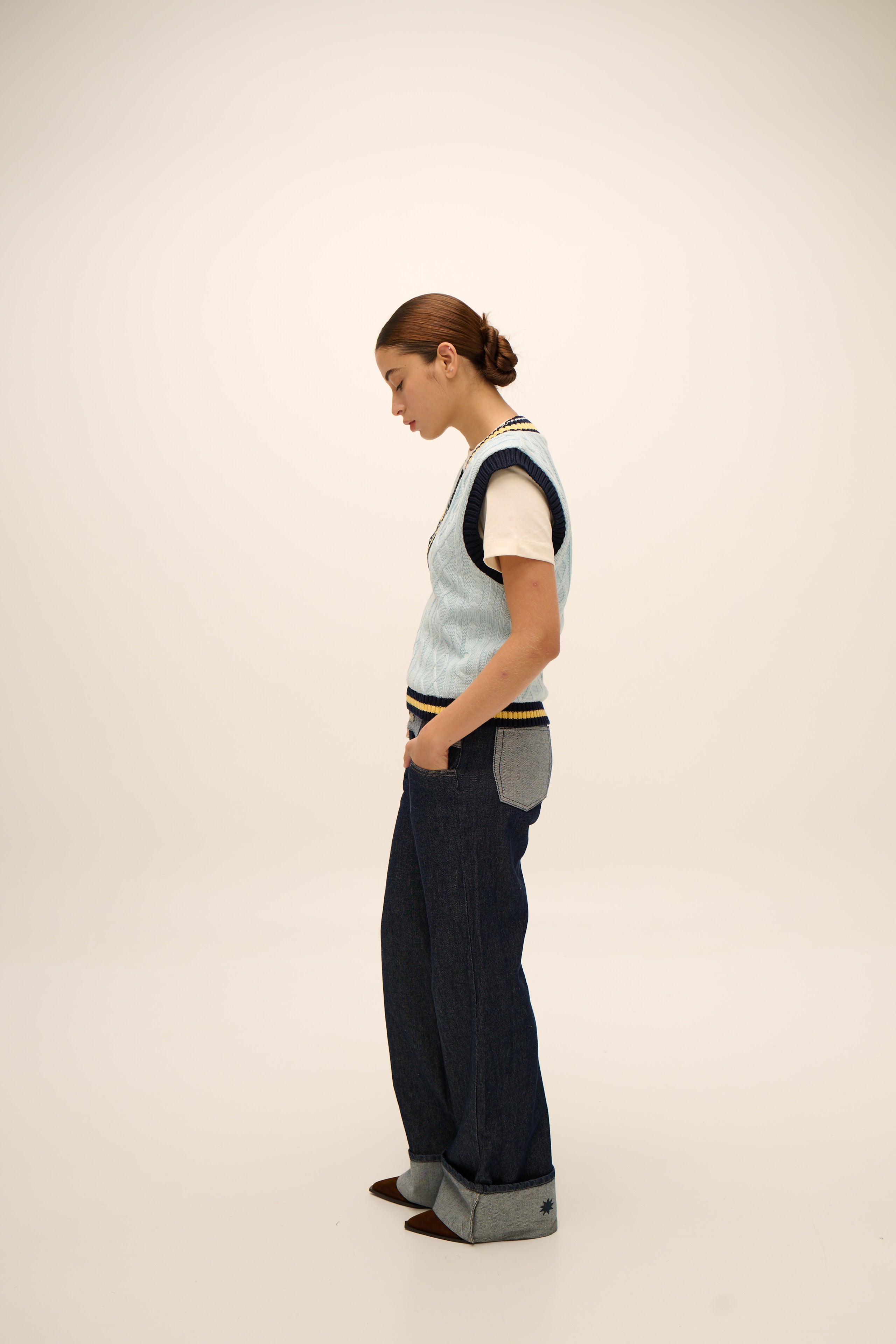 Lecture Vest in Soft Blue
