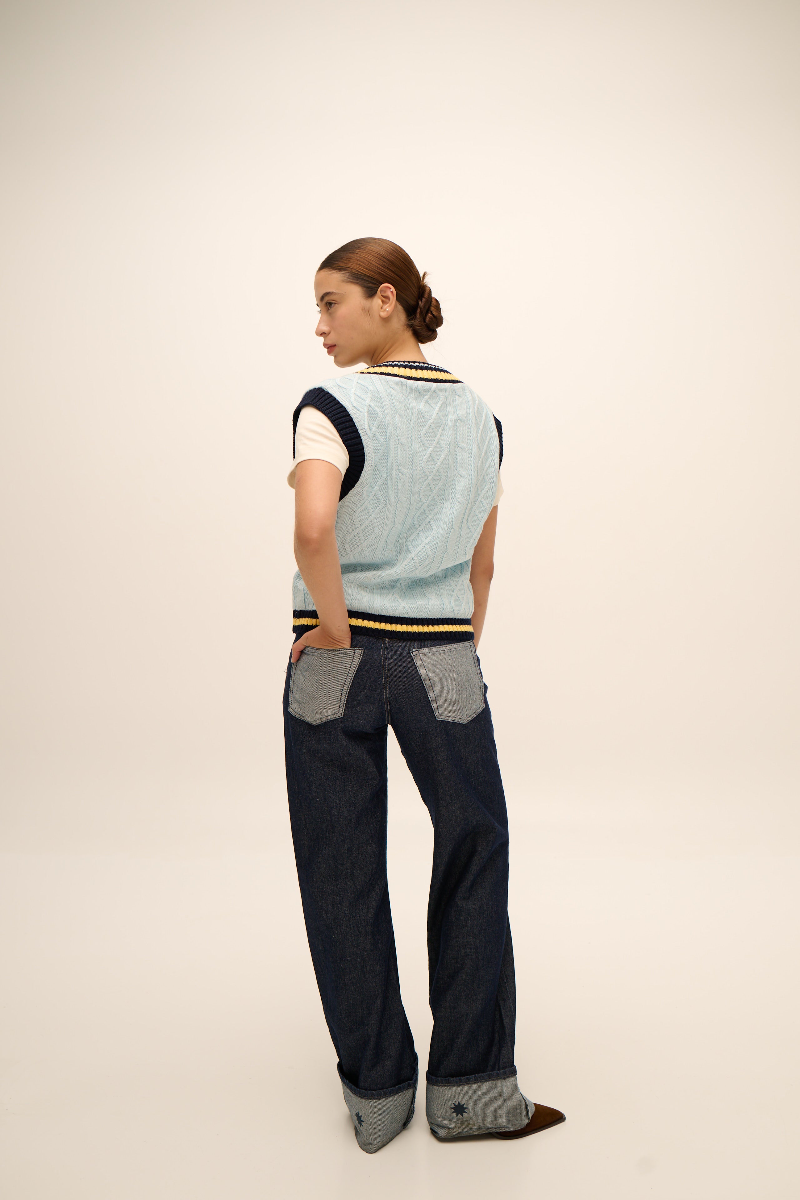 Lecture Vest in Soft Blue