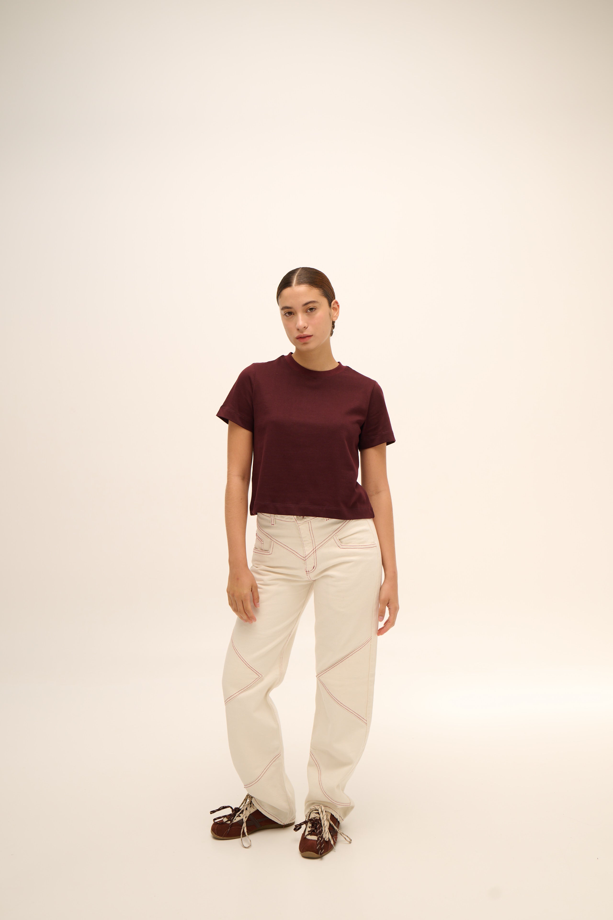 Everyday Tee in Burgundy