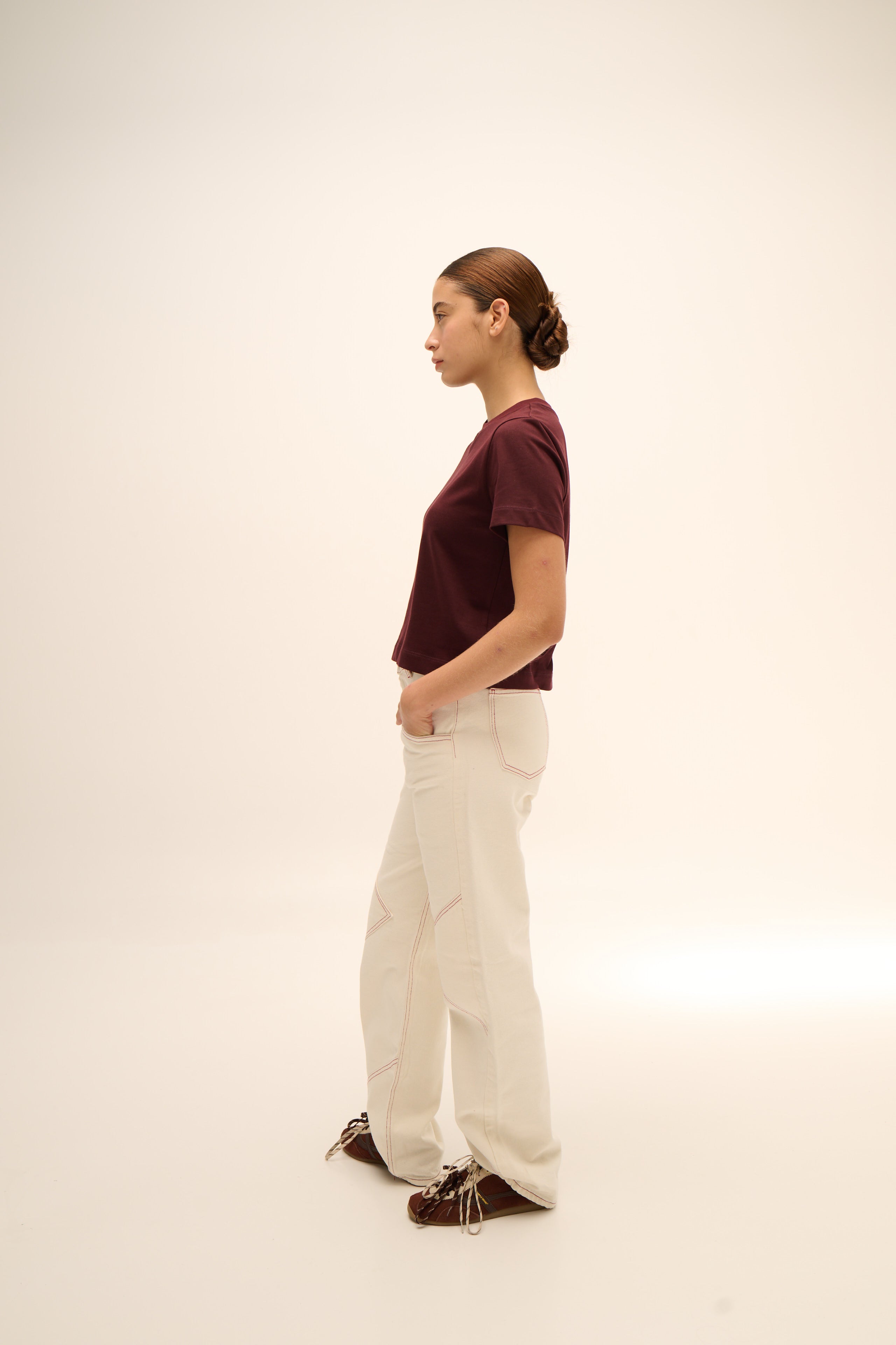 Everyday Tee in Burgundy