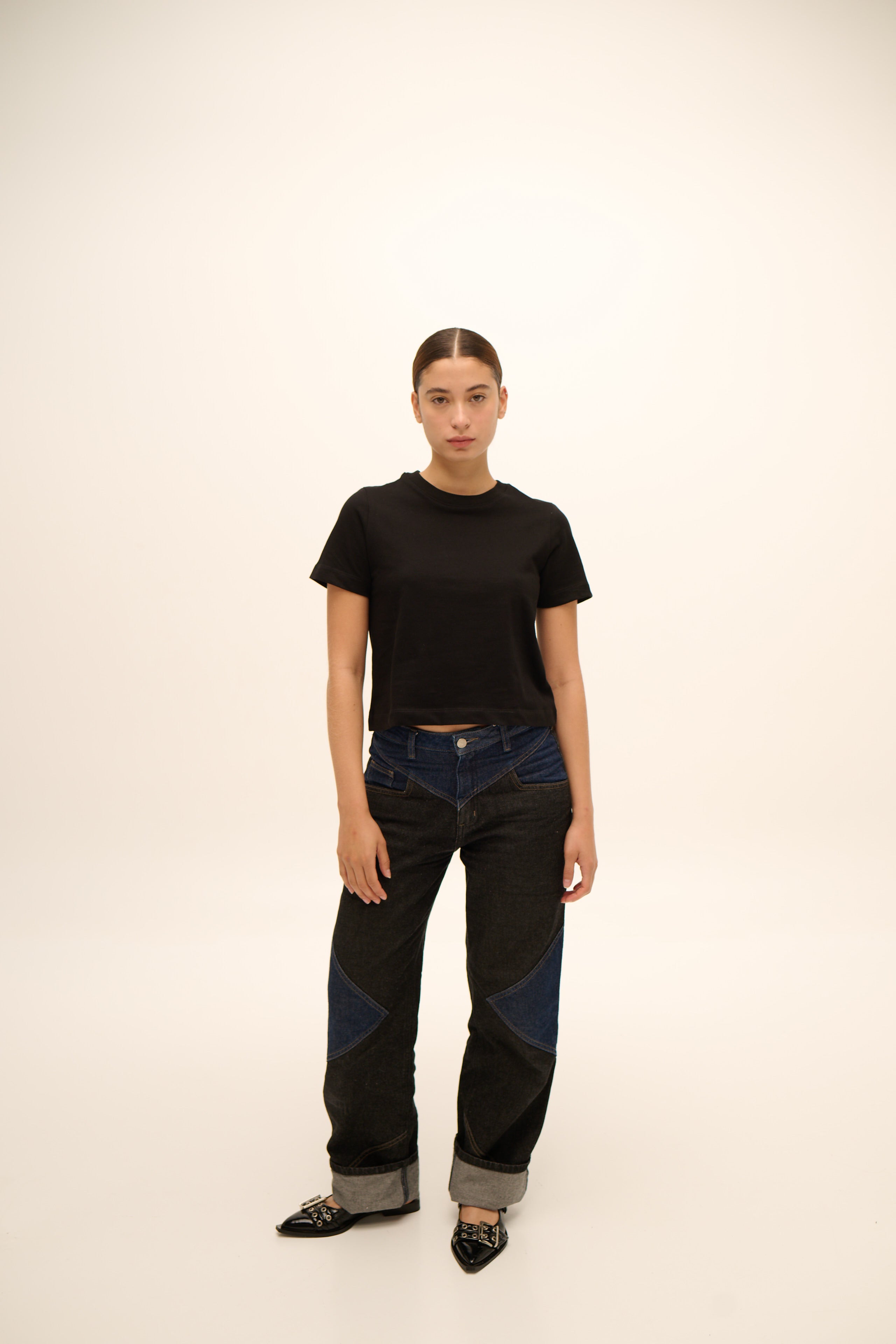 Cowgirl Jean in Black & Blue