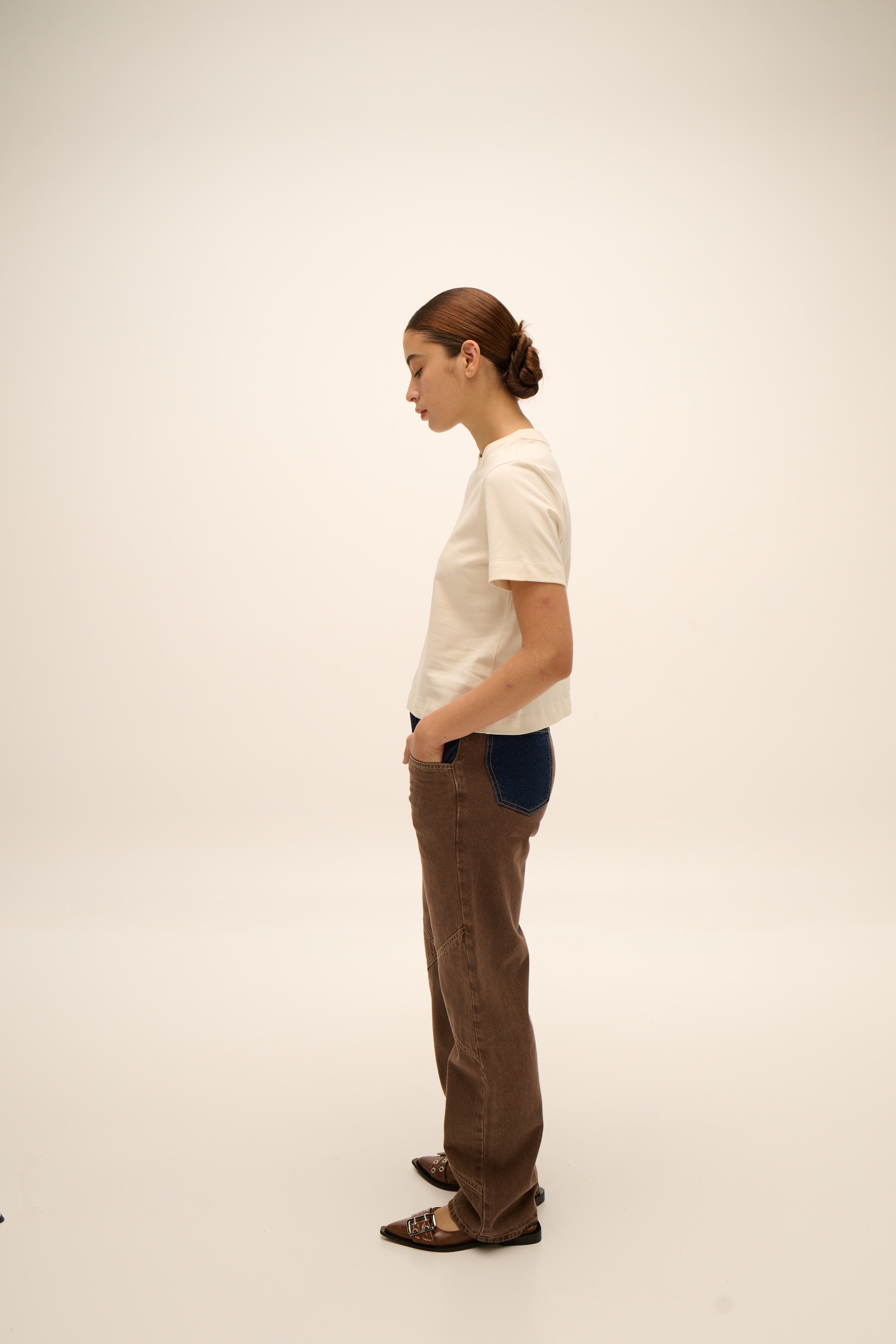 Cowgirl Jean in Brown & Blue