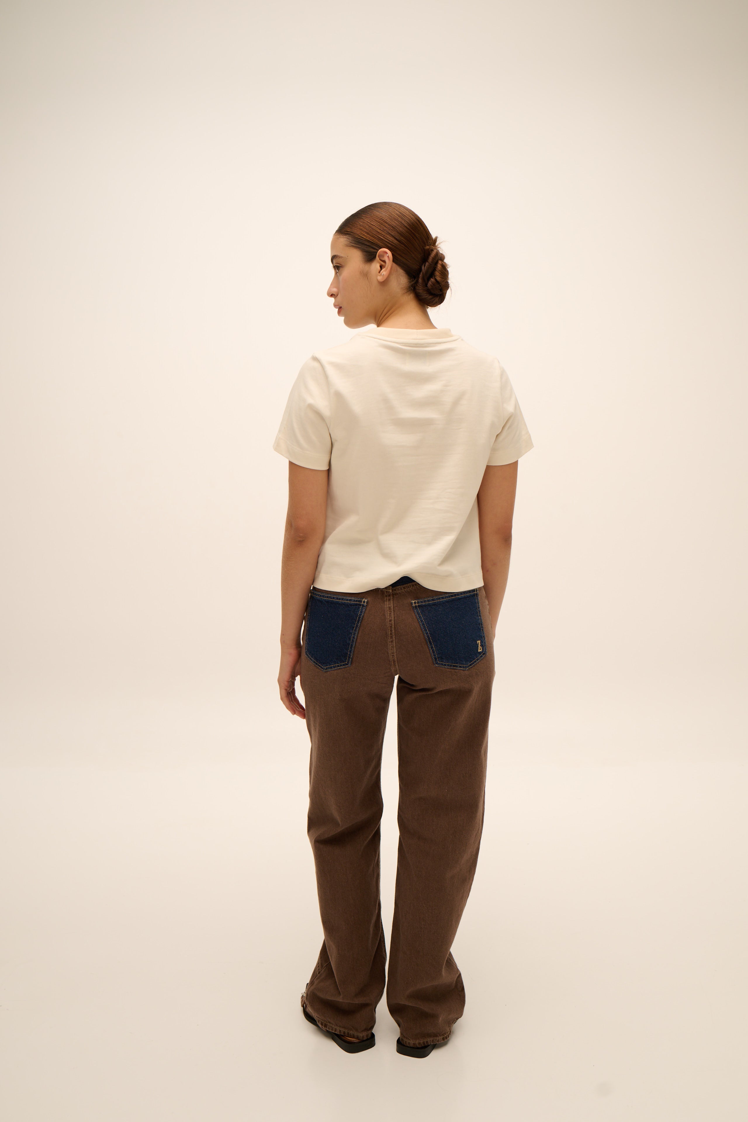Cowgirl Jean in Brown & Blue