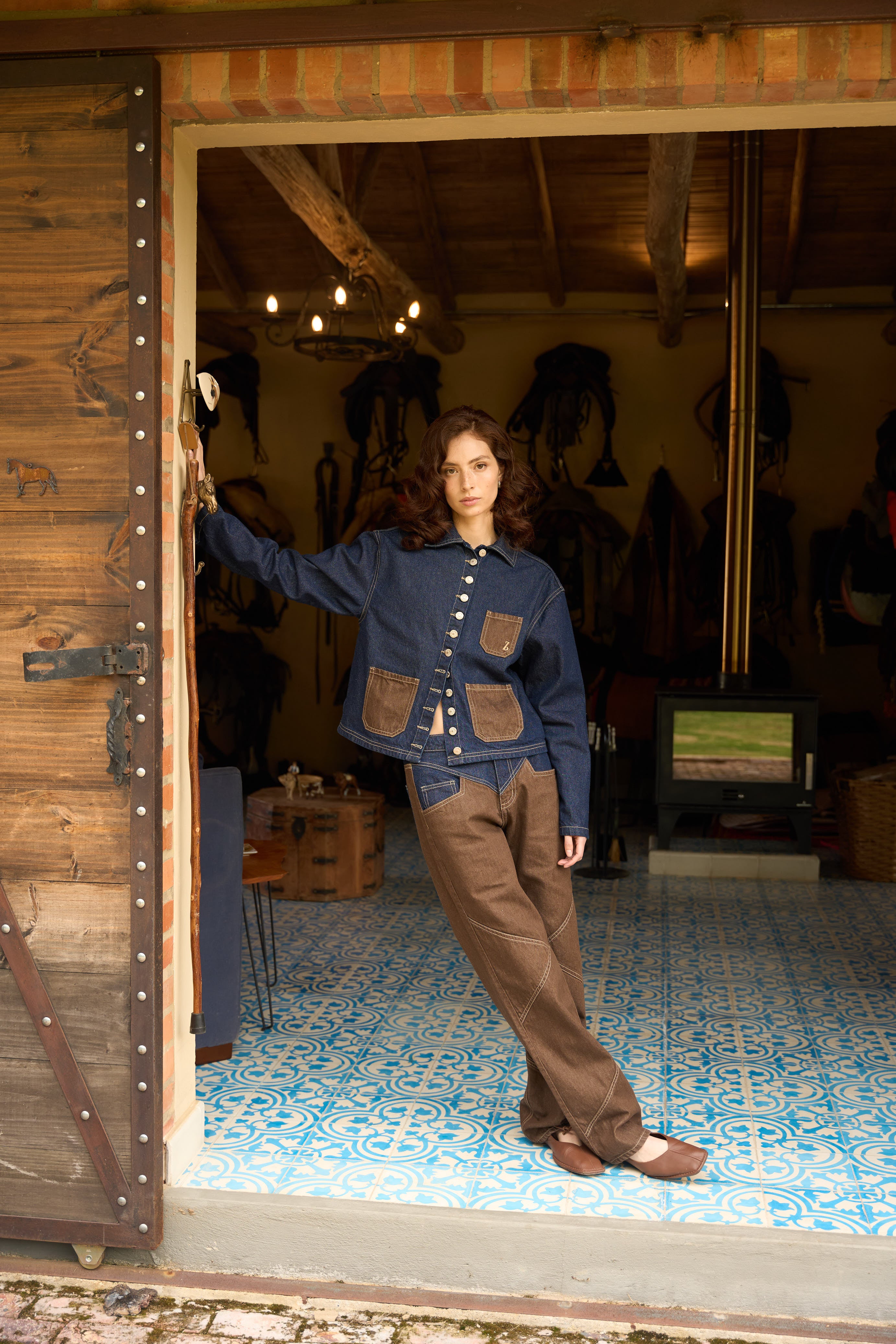 CHRONO JEANS - BROWN & BLUE