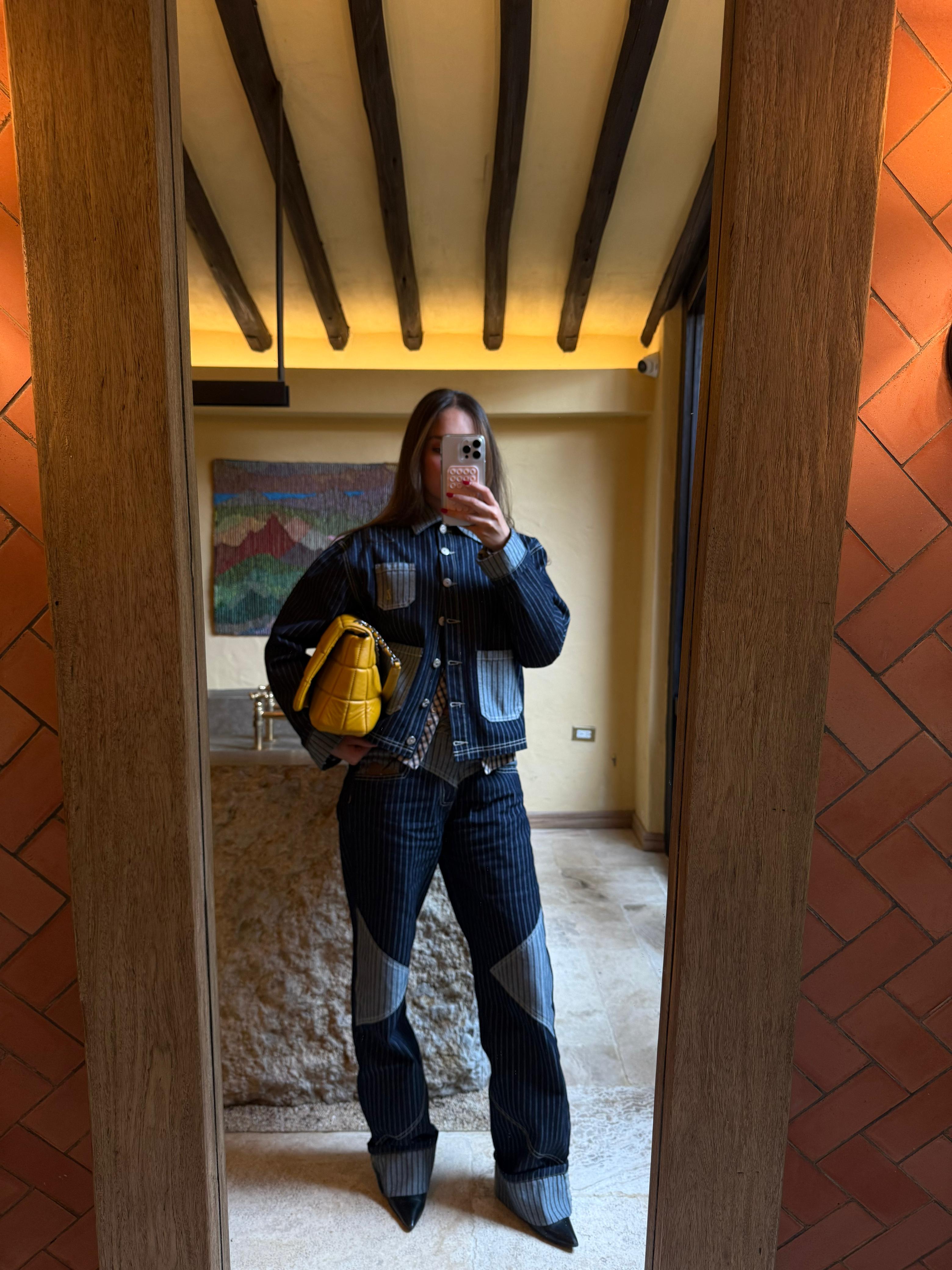 Cowgirl Jean in Blue Stripes
