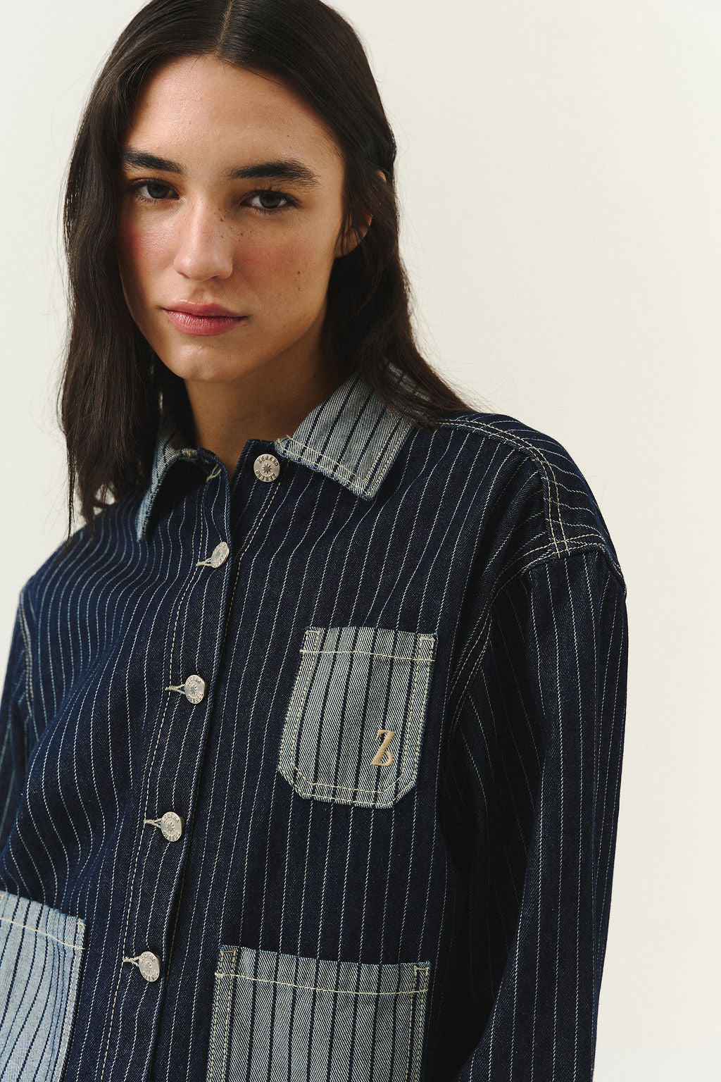 Cowgirl Jacket in Blue Stripes
