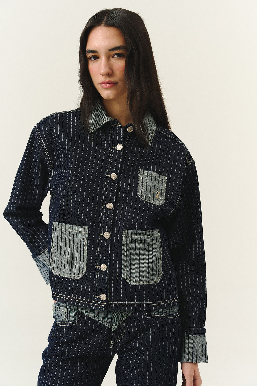 Cowgirl Jacket in Blue Stripes