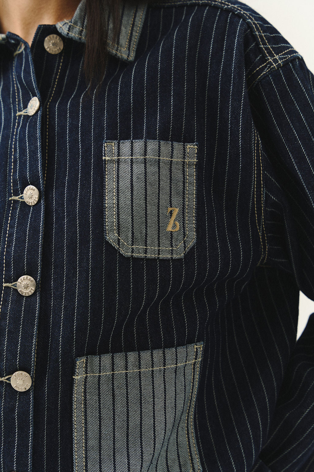 Cowgirl Jacket in Blue Stripes