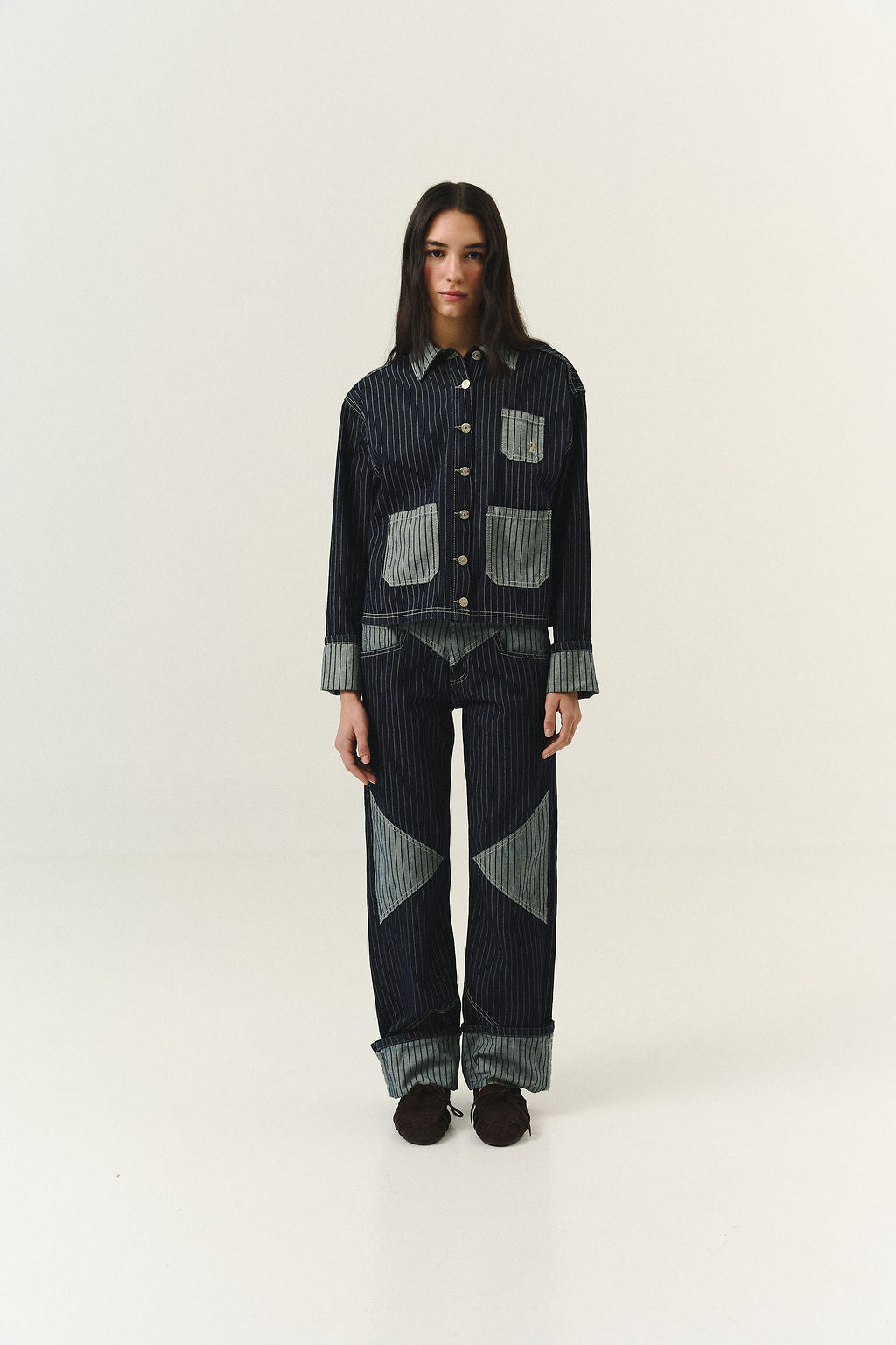 Pre-Order Cowgirl Jean in Blue Stripes