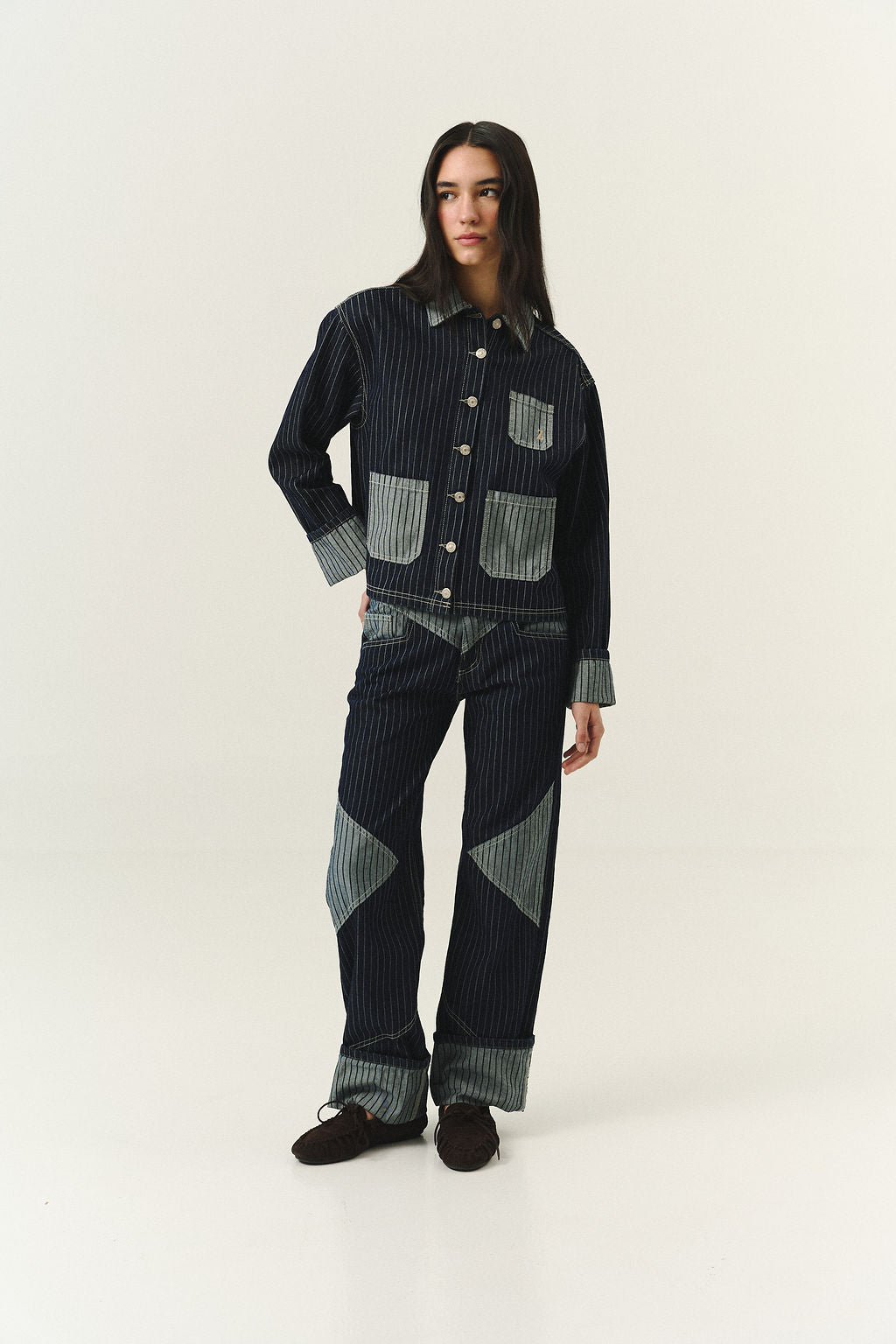 Pre-Order Cowgirl Jean in Blue Stripes