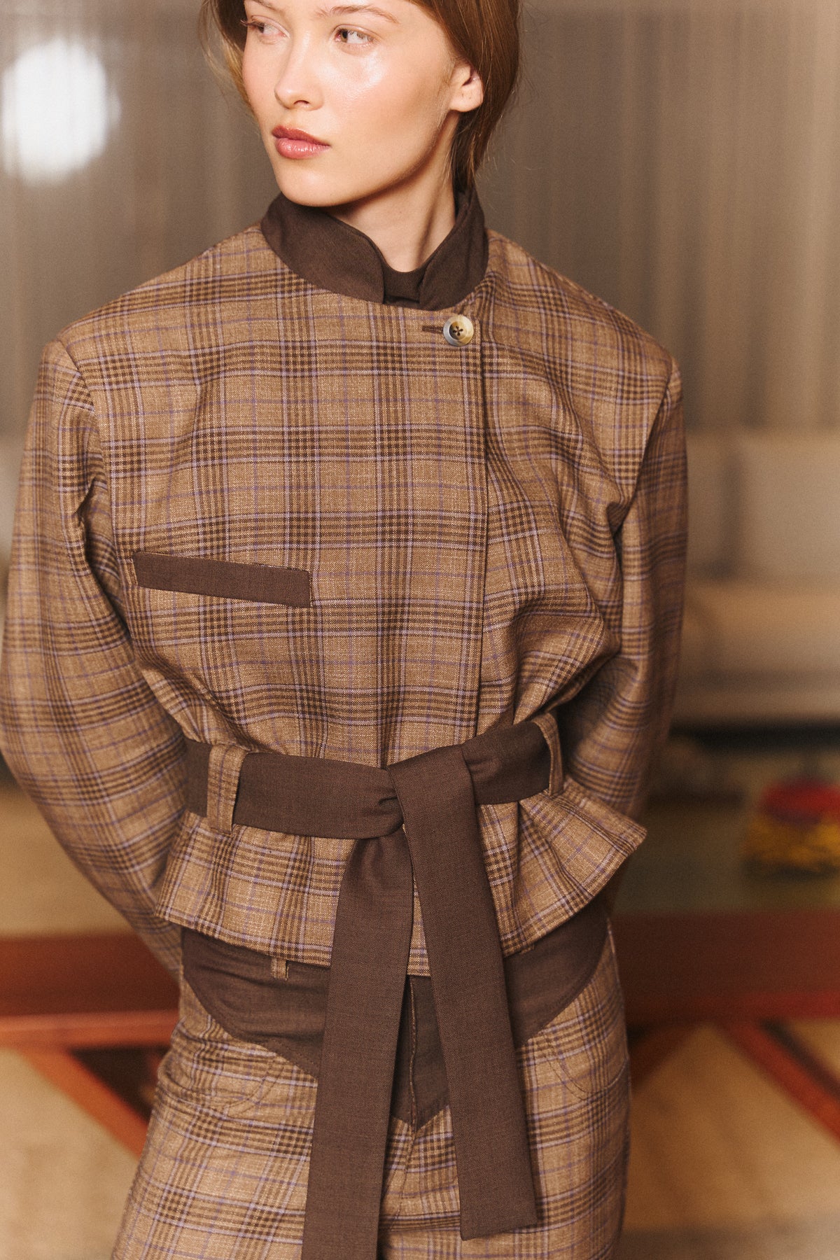 Estate Jacket in Walnut Plaid