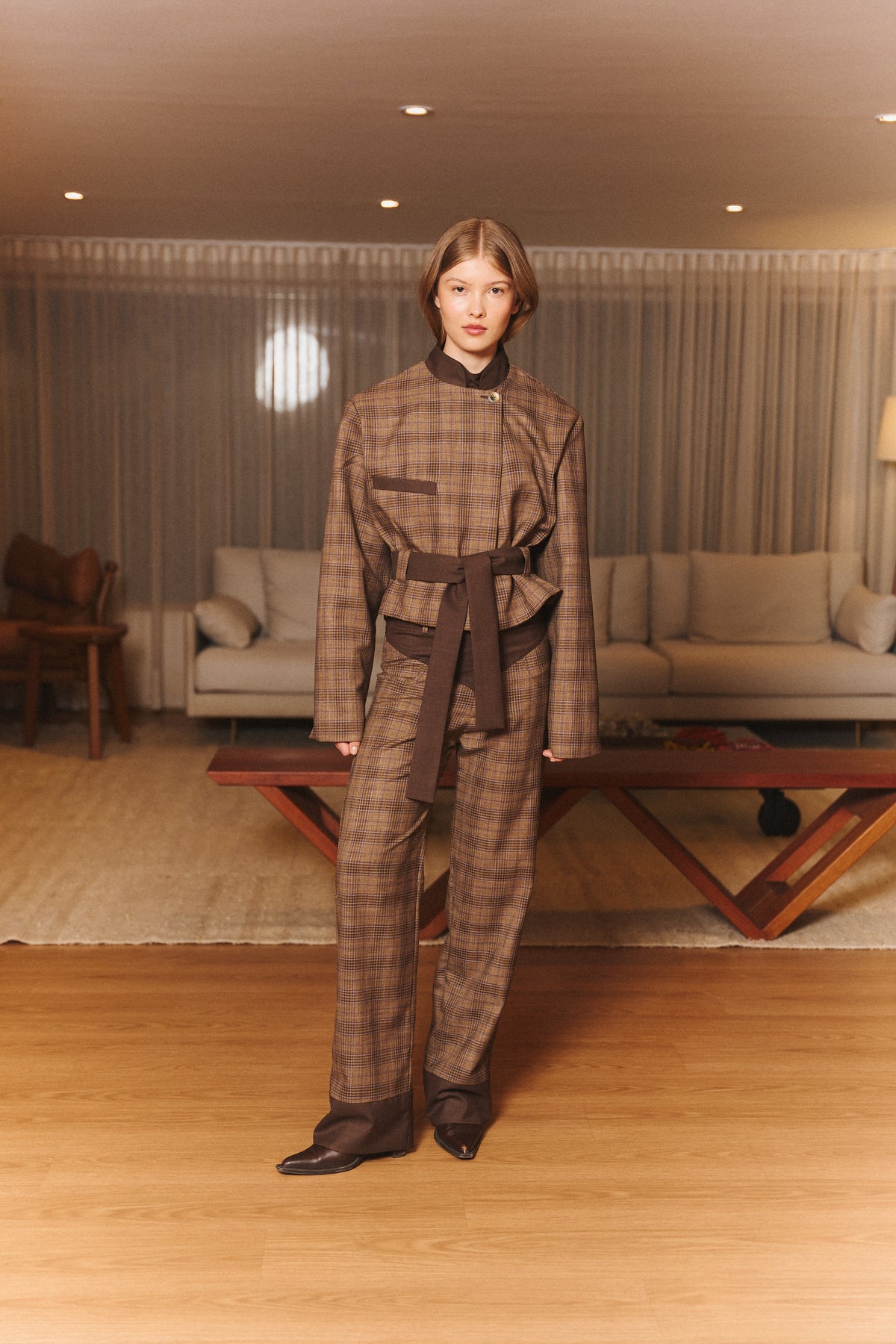 Estate Jacket in Walnut Plaid
